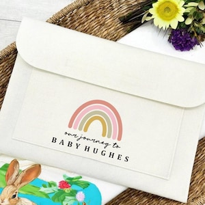 Personalised Our Journey To Baby Notes Folder, Custom IVF New Mom Journey Gifts, Your Name Pregnancy Document Organizer, Parent to Be Gifts