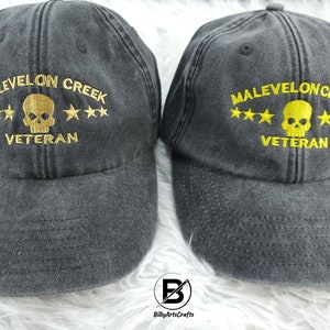 Malevelon Creek Veteran Hat, Vintage Embroidered Cap, Cool Hat, Sun Hat, 100 Cotton Comfy Headwear, Unique Gifts Adjustable Easy Strip