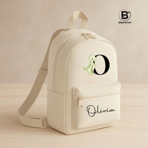 Custom Dinosaur Backpack for Kids, Perosnalsied Name T Rex Printed School Bag for Toddler, Back to School Nursery Backpack for Boys Girls