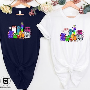 Mathematics Number Themed Shirt, National Numeracy Day Printed Shirt, Number Blocks Tees, World Maths Day Tops, Math Lovers Students Gifts