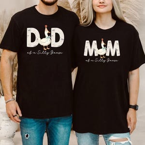Mom & Dad Silly Goose Matching Shirts, Silly Goose 1st Birthday Printed Tees, Funny Family Baby Announcement Shirt, Fathers Day Gift for Him