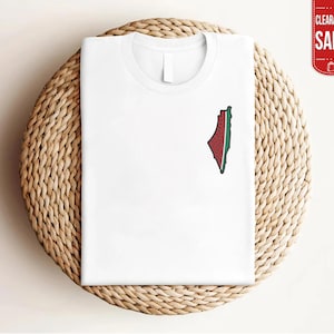 T-shirt brodé Palestine, chemise drapeau Palestine pastèque, t-shirts adultes palestiniens, vêtements musulmans Palestine, livraison gratuite Royaume-Uni