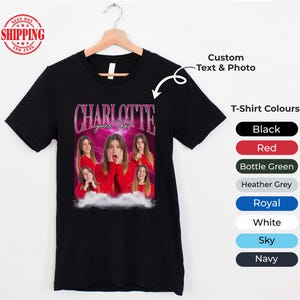 Custom Bootleg Rap Tee, Personalised your own bootleg T-Shirt, Custom photo shirt, Girlfriend Top, 90s Bootleg Vintage Custom Collage Design