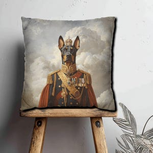 Doberman Pinscher Lover&#39;s Gift, Doberman Pinscher pillow cover, Throw Pillow case, Cushion Cover, Case only, Doberman Pinscher painting
