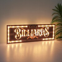 Custom Billiards Led Sign, Billiards Neon Sign, Wall Decor, Billiards ...