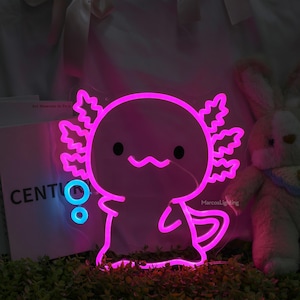 Axolotl Neon Sign,Axolotl Home Decor,Axolotl Room Decor,axolotl pet gift,party decor axolotl,Axolotl Kids Decor,back-to-school Gift