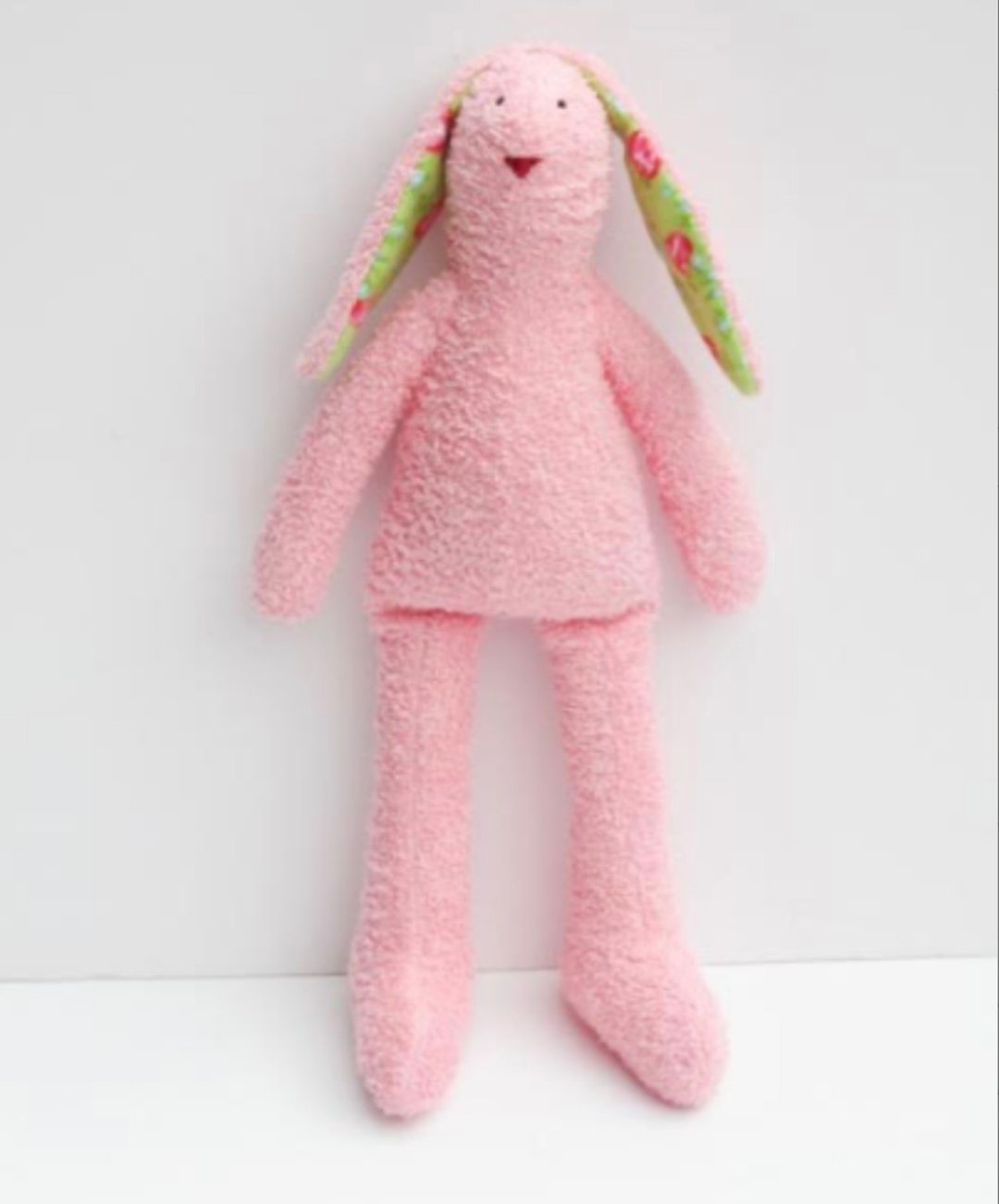 Pink Bunny Stuffed Bunny Doll Cute Soft Terry Cloth Easter Bunny Rabbit ...