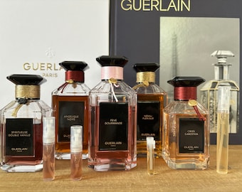 Guerlain Double Vanille Angelique Noire Feve Gourmande Coquin Neroli Tobacco Honey EDP Sample Decant Perfume Veritable French Fragrance