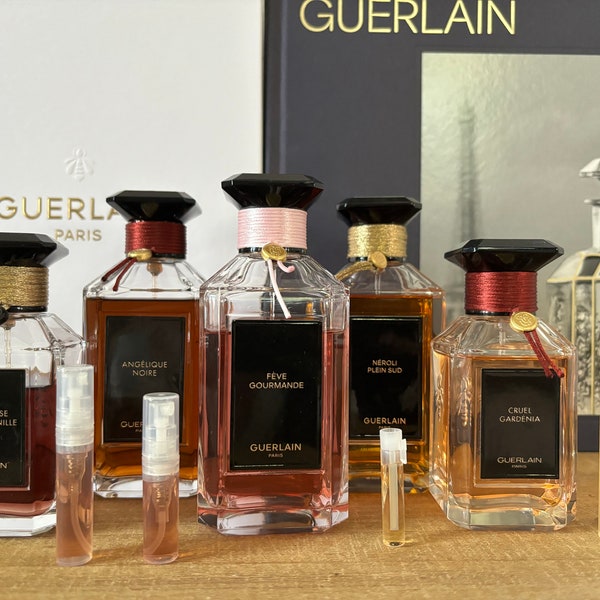 Guerlain Double Vanille Angelique Noire Feve Gourmande Coquin Neroli Tobacco Honey EDP Sample Decant Perfume Veritable French Fragrance