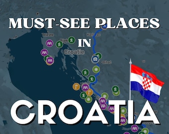 Google Maps Guide - Must-see places in Croatia Google maps - 100 places you must see + itinerary for a great roadtrip + BONUS