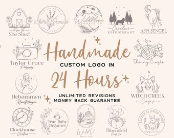 Custom Logo Design, Hand Drawn Professional Business Logo, Personal Logo Design, Custom Branding Package, Logo Maker, Logo Creation