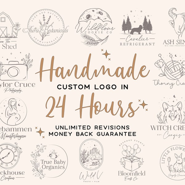 Custom Logo Design, Hand Drawn Professional Business Logo, Personal Logo Design, Custom Branding Package, Logo Maker, Logo Creation