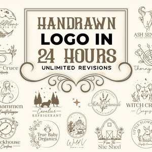 Custom Hand Drawn Logo, Logo Design, Logo Design Custom For Business, Logo Design, Business Logo Design, Logo, Photography Logo