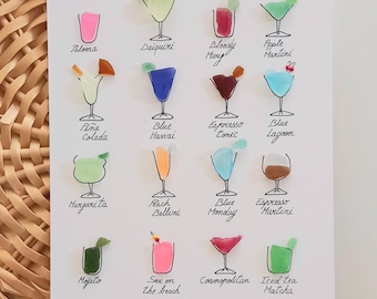 シーグラスアート『Sea Cocktail.。.:*☆』 Amazon.com: Sea Glass Art for Cocktail Parties, Charming
