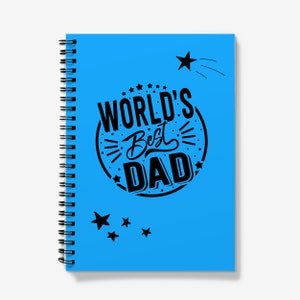 Cahier à spirales A5 pour le meilleur papa au monde, choix de pages lignées/lignes ou graphiques, pochette pour documents, cadeau pour la fête des pères, bloc-notes pour carnet de notes