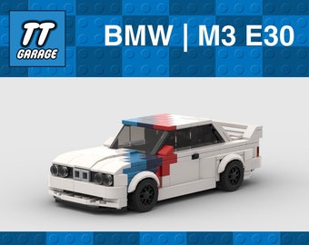 Buildable BMW M3 E30 Gift for Car Enthusiasts | MOC Build | 456 pieces | Lego compatible | Building Blocks | Gift for him | Car Guys