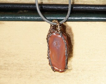 Pendentif en agate avec boucles d'oreilles