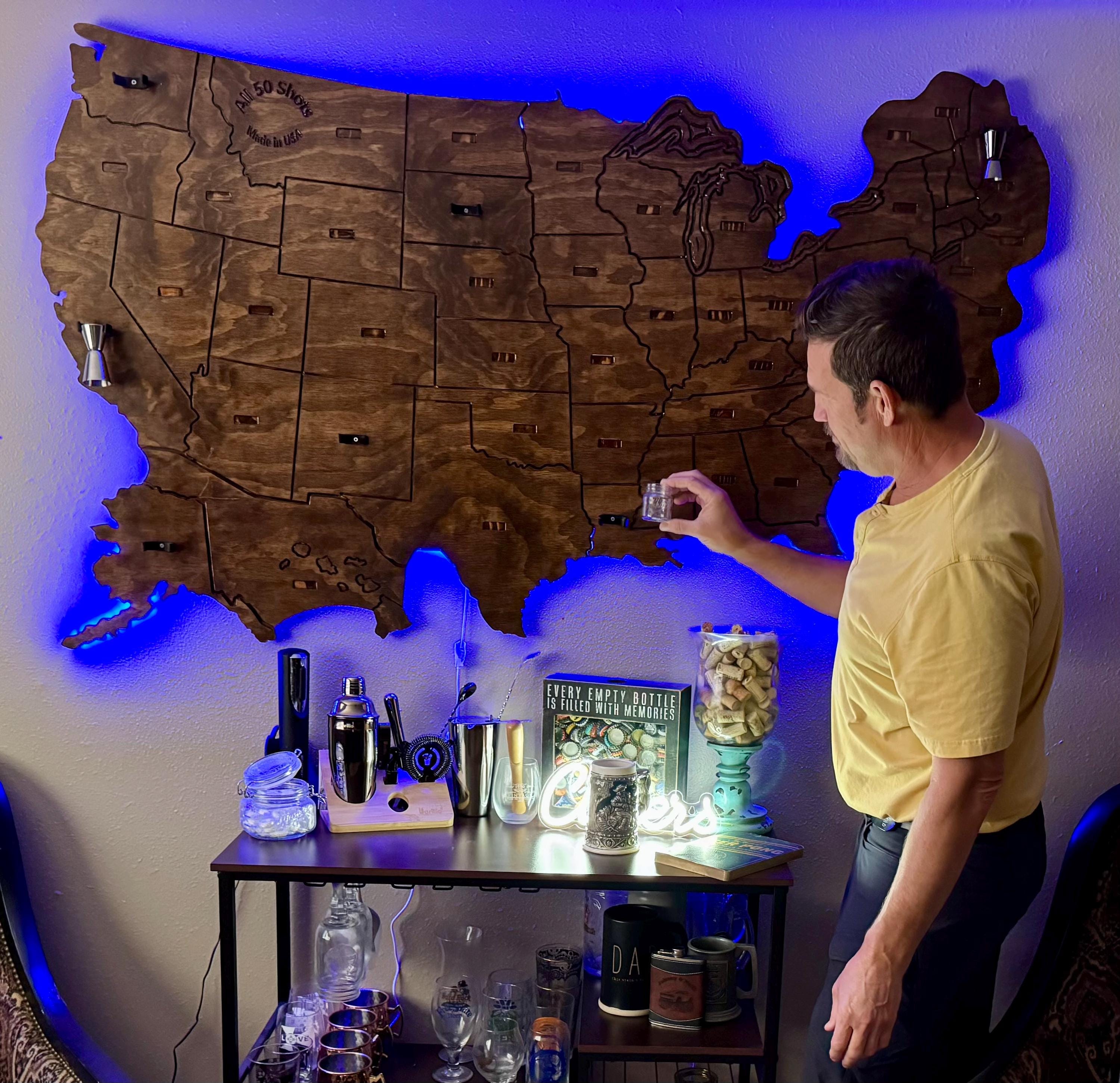 Magnete Frigorifero Iowa – Mappa Con Monumenti E Collage (World By Shotglass)