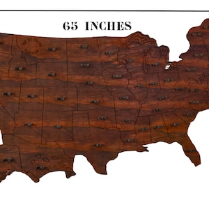 USA Map Schnapsglas Display, Massivholz, Mann Höhle Dekor Bild 10