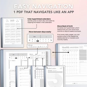 Remarkable 2 Fit Template ADHD | Dated Planner Yearly, Monthly, Weekly ...