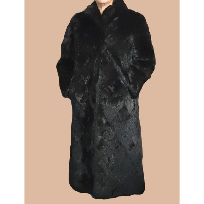 Wool Furpile Coat - Black