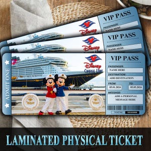 Billet surprise DisneyCruise de Noël physique, révélation surprise pour parc à thème imprimable, billet cadeau, révélation de la carte d'embarquement, téléchargement PDF