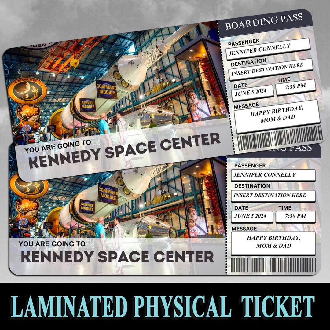 Physical Laminated KENNEDY SPACE CENTER Surprise Trip Tickets physical-laminated-kennedy-space-center-surprise-trip-tickets