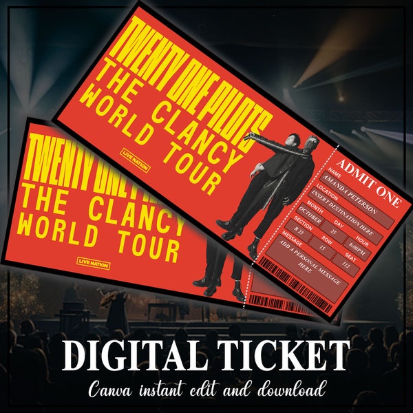 Twenty One Pilots Ticket Clancy Etsy
