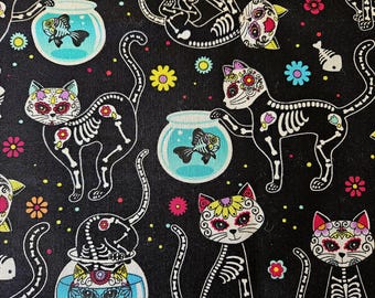 SUGAR SKULL KITTIES 2 Catnip Blanket
