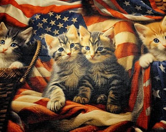 PATRIOTIC KITTENS Catnip Blanket