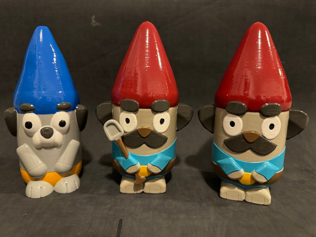 Bluey Garden Gnome Set Hand Painted Etsy