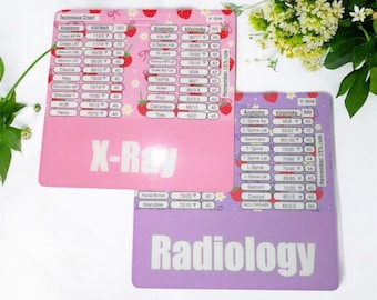 X-Ray Technique Badge Buddy- Radiology Technique Badge- X-Ray Technique Card- mAs and KVp technique Card- Radiology Study Card-X-Ray Badge