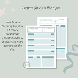 Ballet Teacher lesson plan bundle, Digital dance lesson plan template, dance teacher digital lesson planner, printable dance class planner