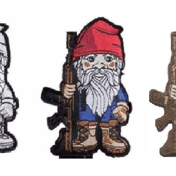 BuckUp Tactical Morale Patch Hook Gnome 2.5 Cut-Out Sized Patches