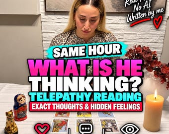 Same Hour Telepathy Reading | His Thoughts, Feelings, Intentions,  | Real Intuitive Gift | Pure Telepathy | No Ai - Real Reader