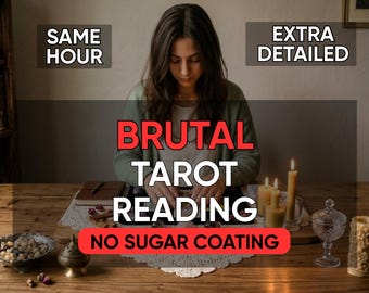 Same Hour Brutal Tarot Reading, No Sugar Coating, Extra Detailed, No AI