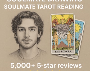 Soulmate Drawing and Tarot Reading - Draw My Soulmate - Future Husband Traits, Initials, Zodiac Insight, Psychic Love Reading, Same Hour