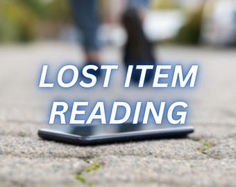 Lost Objekt Psychic Reading, Suche vermisste Gegenstände, Same Hour