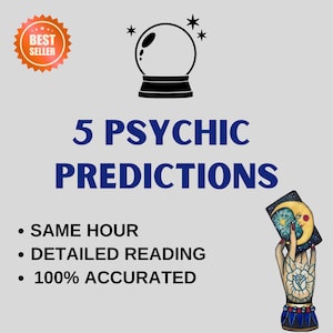5 previsões psíquicas futuras, leitura futura muito detalhada e 100% precisa, preço especial de 100º anúncio, previsões futuras na mesma hora