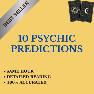 10 zukünftige psychische Voraussagen, sehr detaillierte Tarot-Lesung, Zukunftsvorhersagen zur gleichen Stunde, hellsichtige Lesung, exklusiver Preis