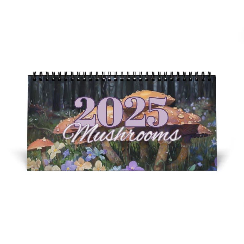 2025 Mushrooms Desktop Calendar Seasonal Mushroom Art Cottagecore Vibes ...