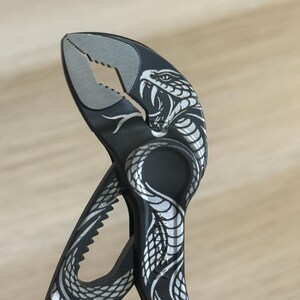 Pince multiprise Knipex Cobra XS avec gravure du tuyau, outil EDC gravé double face Knipex 87 00 100