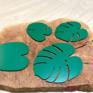 Monstera coaster plant, Coaster plant with magnets, Split leaf Philodendron coasters, Swiss cheese plant, Mothersday gift, Birthday gift afbeelding 6