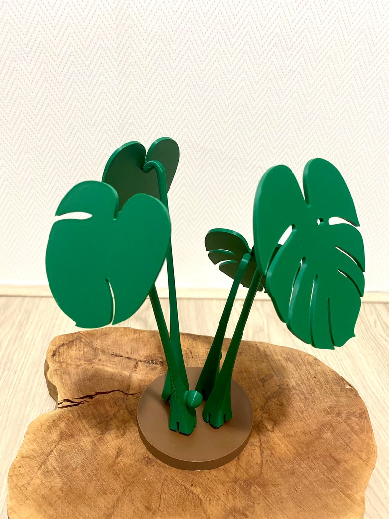 Monstera coaster plant, Coaster plant with magnets, Split leaf Philodendron coasters, Swiss cheese plant, Mothersday gift, Birthday gift afbeelding 5