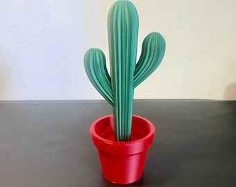 Big Cactus plant - home decor - With customizable flower pot color - Perfect mothers day gift - Artificial cactus - birthday gift