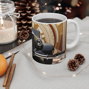 Classic Car Retro Mug - Vintage Coffee Cup for Auto Enthusiasts, Perfect Gift for Father&#39;s Day, Birthday, Car Show, Collectors, Art Deco