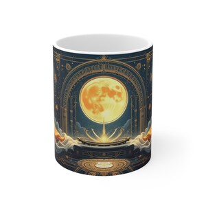 Celestial Dream Mug, Cosmic Coffee Cup, Moonlit Art Drinkware, Gift for Space Lovers, Astrological Décor