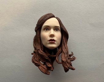 Amy Pond Cabelo Esculpido Escala 1/6 Cabeça