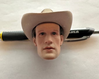 1/6 scale character head with Stetson