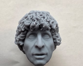 4th Doctor serious unpainted head